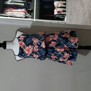 Shein floral romper sz XL